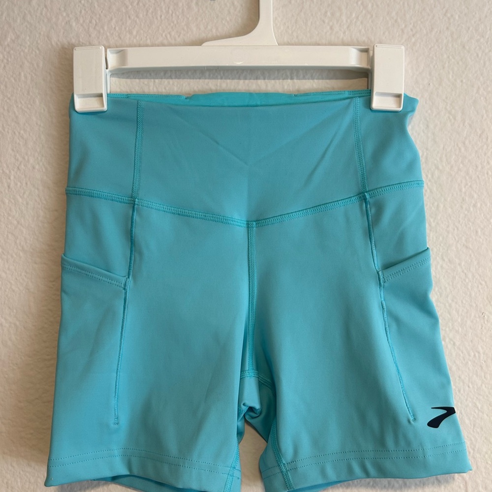 Brooks Women's High-Waist Aqua 5” Running Shorts with Side Pockets